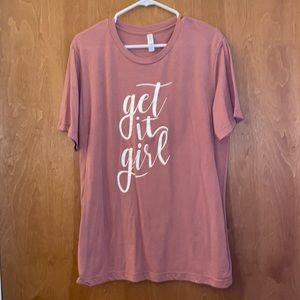 Get It Girl mauve tee